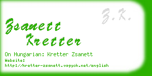 zsanett kretter business card